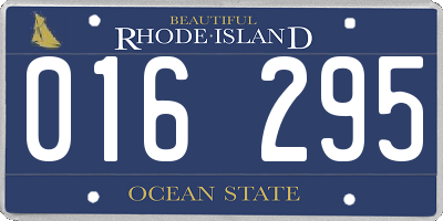 RI license plate 016295