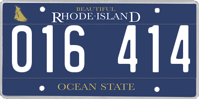 RI license plate 016414