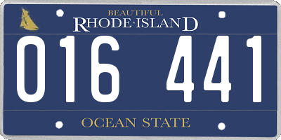 RI license plate 016441