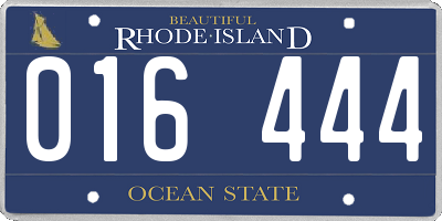 RI license plate 016444