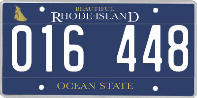 RI license plate 016448