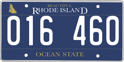 RI license plate 016460