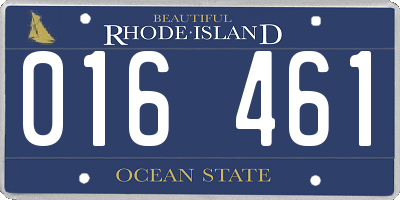 RI license plate 016461