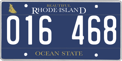 RI license plate 016468