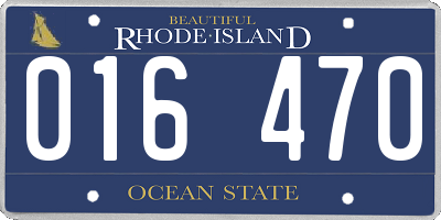 RI license plate 016470