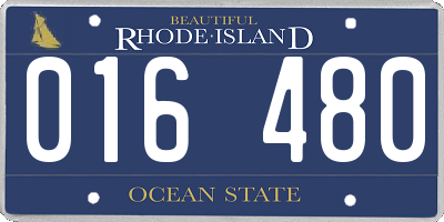 RI license plate 016480