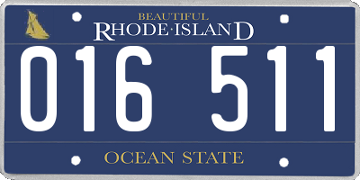 RI license plate 016511