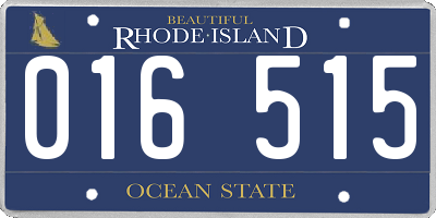 RI license plate 016515