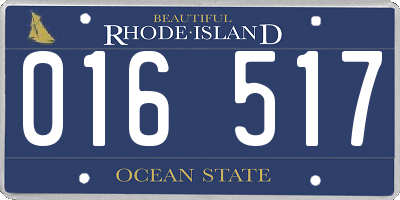 RI license plate 016517