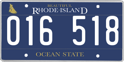 RI license plate 016518