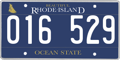 RI license plate 016529