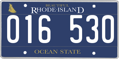 RI license plate 016530