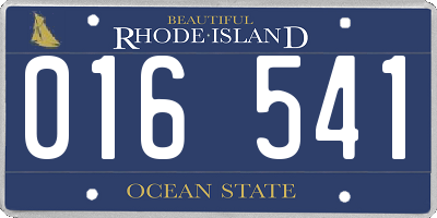 RI license plate 016541