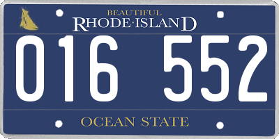 RI license plate 016552