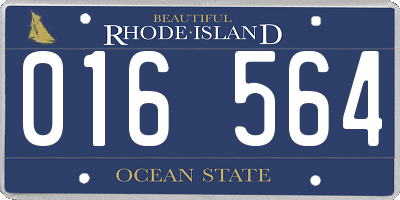 RI license plate 016564