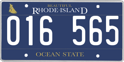 RI license plate 016565