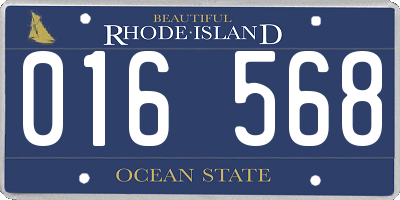 RI license plate 016568