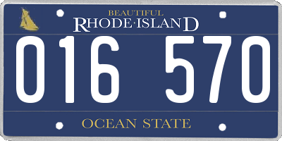 RI license plate 016570