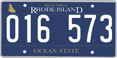 RI license plate 016573