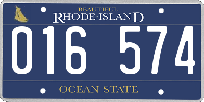 RI license plate 016574