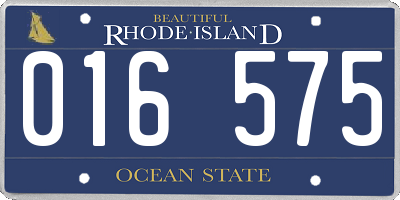 RI license plate 016575