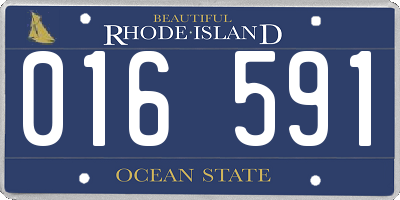 RI license plate 016591