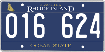 RI license plate 016624