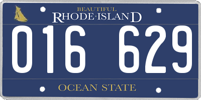 RI license plate 016629