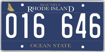 RI license plate 016646