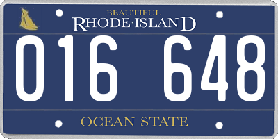 RI license plate 016648