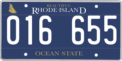 RI license plate 016655