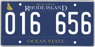 RI license plate 016656