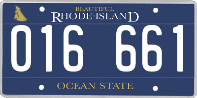 RI license plate 016661