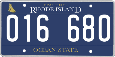 RI license plate 016680