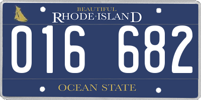 RI license plate 016682