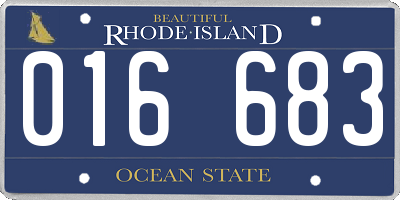 RI license plate 016683