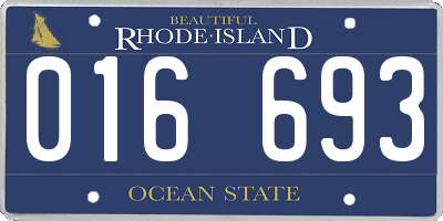 RI license plate 016693