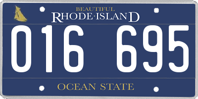 RI license plate 016695