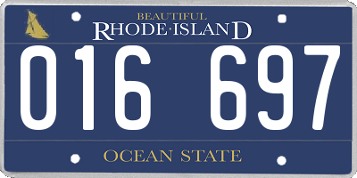 RI license plate 016697
