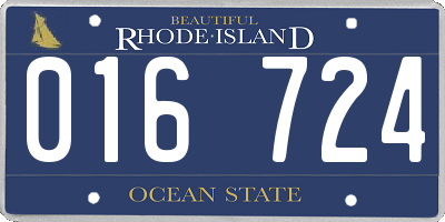 RI license plate 016724