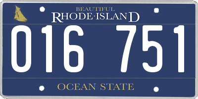 RI license plate 016751