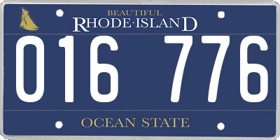 RI license plate 016776