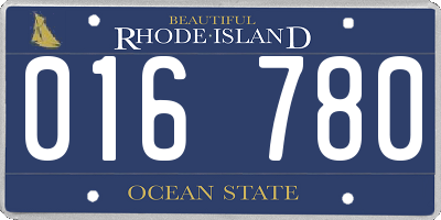 RI license plate 016780