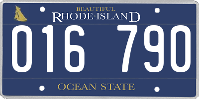 RI license plate 016790