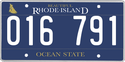 RI license plate 016791