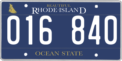 RI license plate 016840