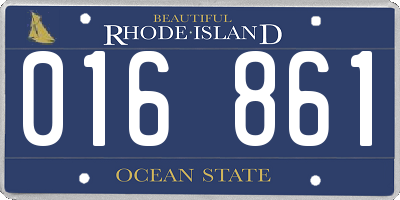 RI license plate 016861