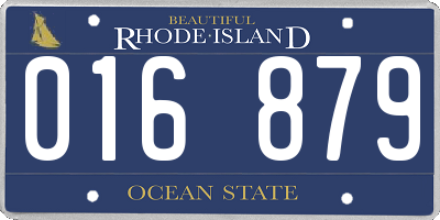 RI license plate 016879