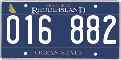 RI license plate 016882