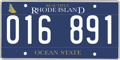 RI license plate 016891